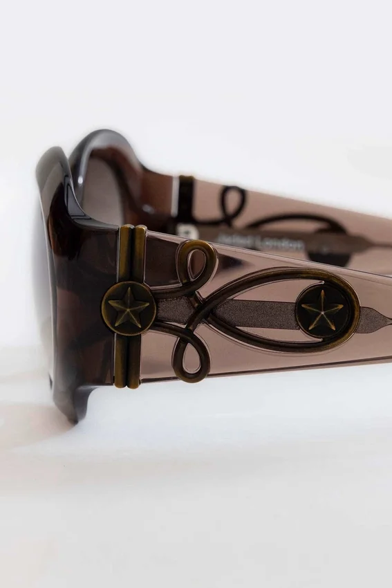 Majorette Oversized-Sonnenbrille in rundem Design in Braun