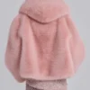 Mara Oversize-Kunstpelzmantel in Rosa