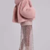Mara Oversize-Kunstpelzmantel in Rosa