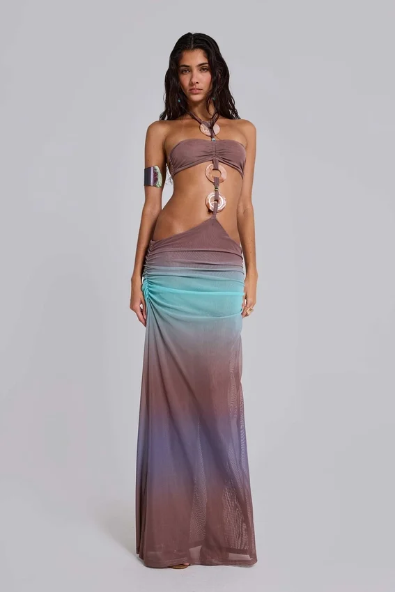 Marilis Ombré-Maxikleid