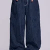 Marineblaue Ollie Pinstripe XL Colossus Jeans