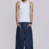 Marineblaue Ollie Pinstripe XL Colossus Jeans