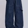 Marineblaue Ollie Pinstripe XL Colossus Jeans
