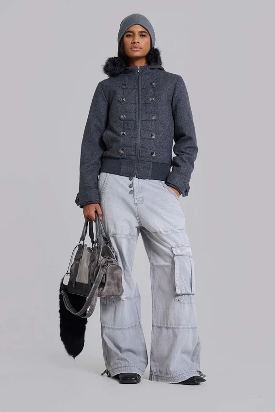 Marl Militär-Kapuzenjacke