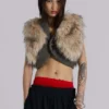 Meka-Strickbolero aus Kunstfell
