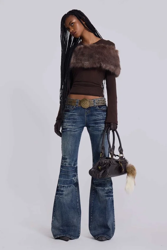 Mid Blue Drift Bootcut-Jeans