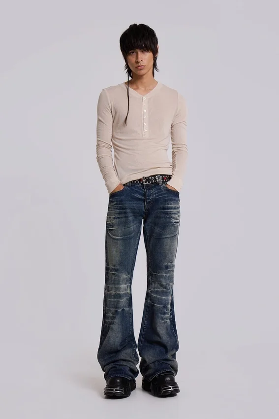 Mid Blue Drift Bootcut-Jeans