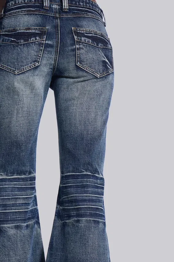 Mid Blue Drift Bootcut-Jeans