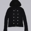 Military-Strickpullover mit Kapuze