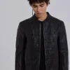 Militärjacke aus Leder