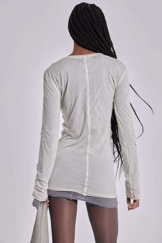 Minikleid in der Farbe „Oatmeal Mist“