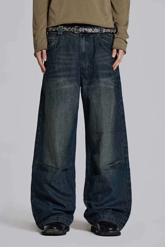 Mittelblaue Slub-Colossus-Jeans