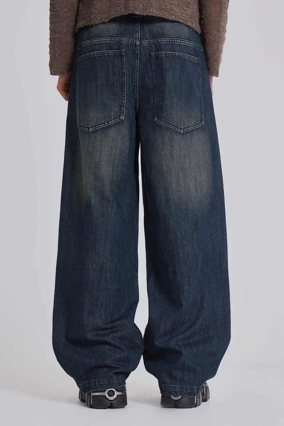 Mittelblaue Slub-Colossus-Jeans
