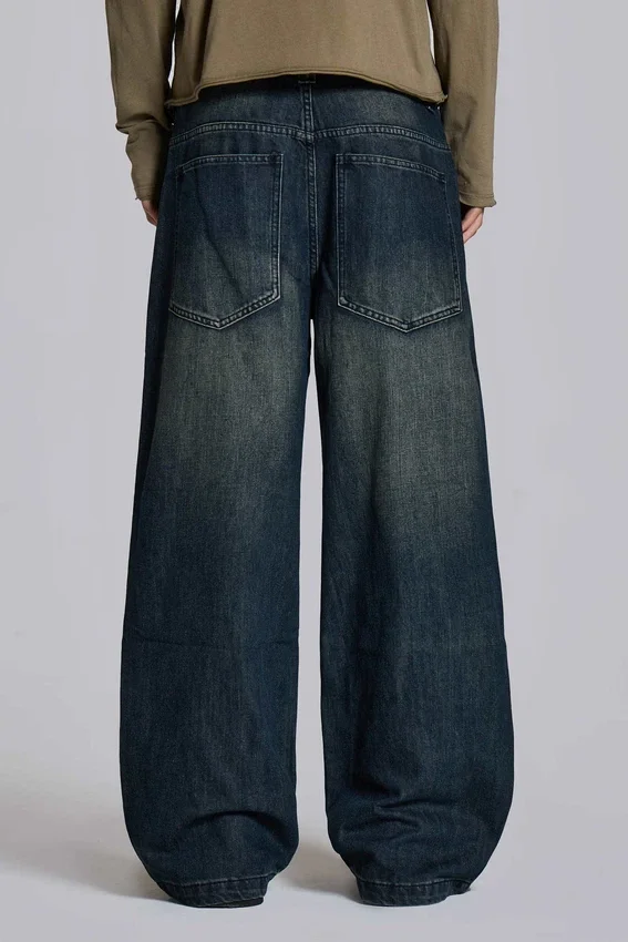 Mittelblaue Slub-Colossus-Jeans