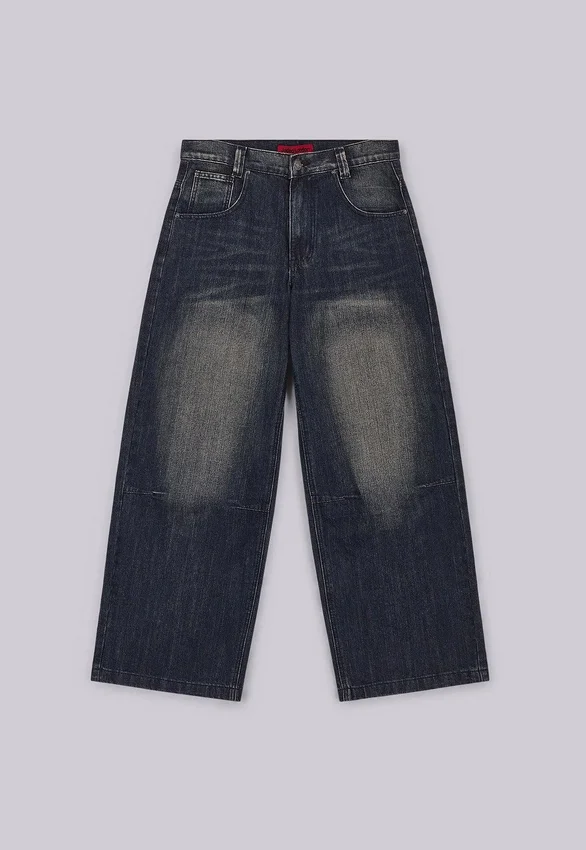 Mittelblaue Slub-Colossus-Jeans