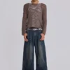 Mittelblaue Slub-Colossus-Jeans