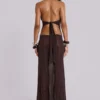 Moara Strick-Maxikleid mit tiefem Ausschnitt