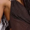 Moara Strick-Maxikleid mit tiefem Ausschnitt