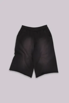 Monster 3/4-Shorts, gewaschen, schwarz