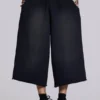Monster 3/4-Shorts, gewaschen, schwarz