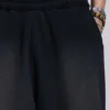 Monster 3/4-Shorts, gewaschen, schwarz