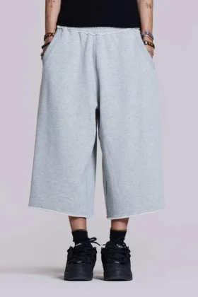 Monster 3/4-Shorts in Grau meliert