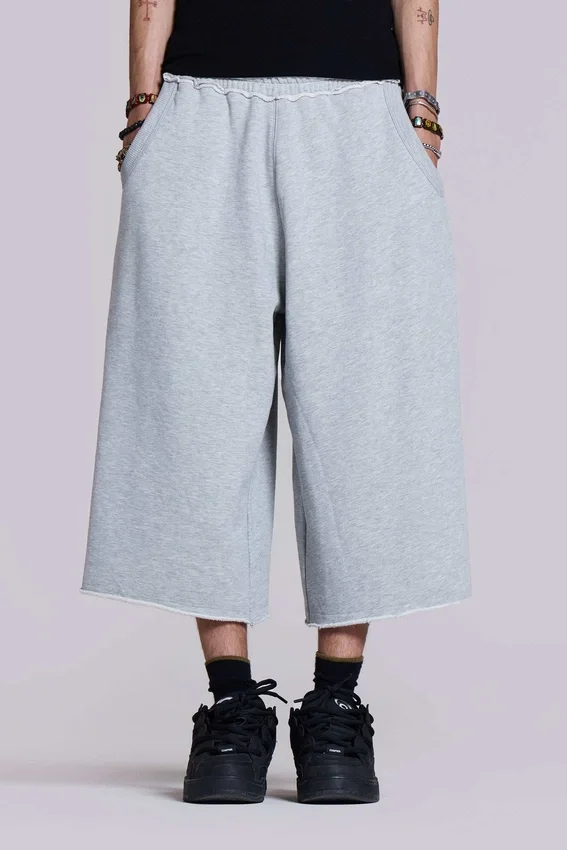 Monster 3/4-Shorts in Grau meliert