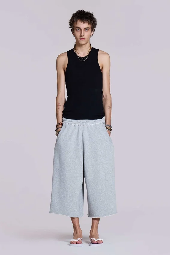 Monster 3/4-Shorts in Grau meliert