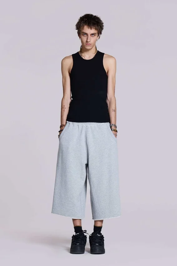 Monster 3/4-Shorts in Grau meliert