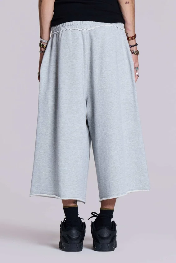 Monster 3/4-Shorts in Grau meliert