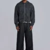Monster Hoodie in Anthrazit mit Leopardenmuster