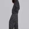 Monster Joggers in Anthrazit mit Leopardenmuster