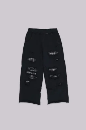 Monster Joggers mit Karomuster und Lagenlook