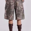 Monster Joggers-Shorts im Woodland-Camo-Look