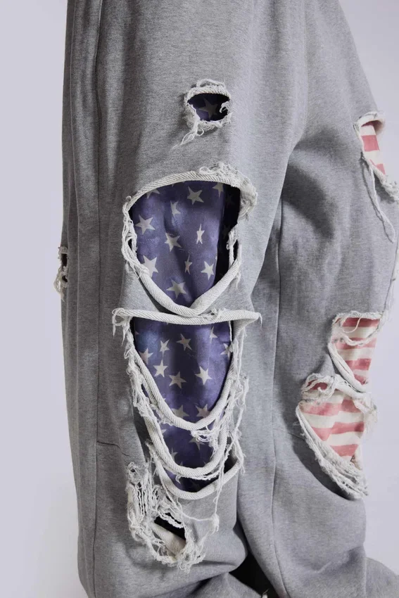 Monster Joggers „Stars and Stripes“ im Distressed-Look