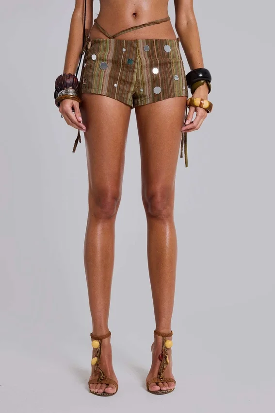 Myrica Mirror Mini-Shorts