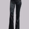 Nivi-Satin-Hose im Kettenhemd-Look in Schwarz