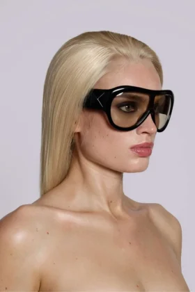 Noctra XL Stud Sonnenbrille in Amber
