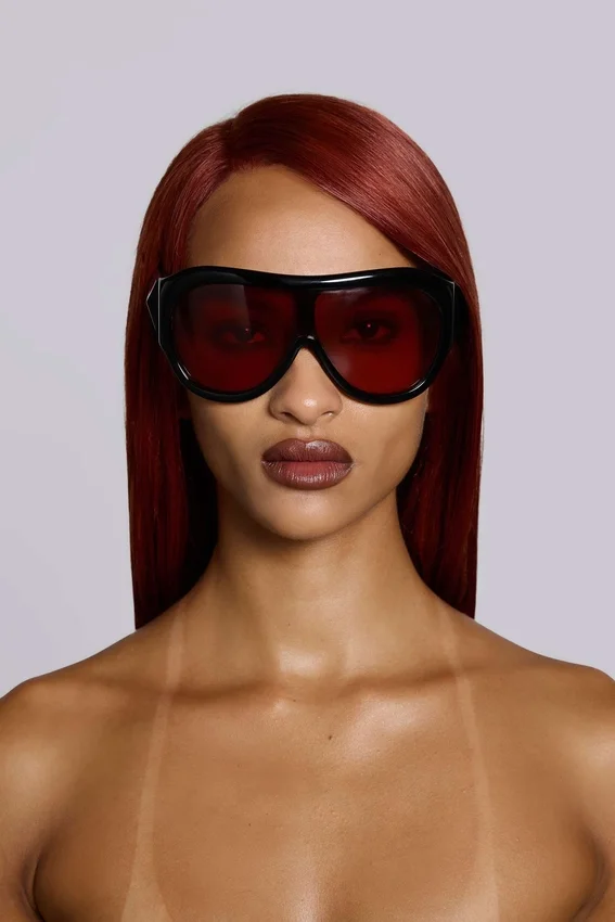 Noctra XL Stud Sonnenbrille in Damson
