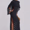 Noir-Strick-Maxikleid in Schwarz