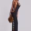 Noir-Strick-Maxikleid in Schwarz