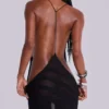 Noir-Strick-Maxikleid in Schwarz