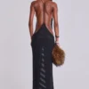Noir-Strick-Maxikleid in Schwarz