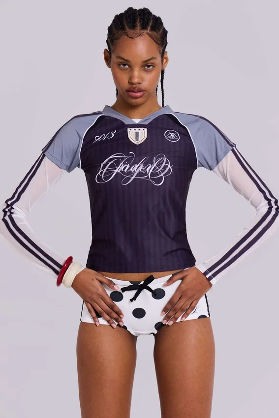 Nr. 13 Fußball-Minishorts mit Polka-Dots