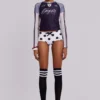 Nr. 13 Fußball-Minishorts mit Polka-Dots