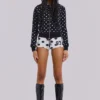 Nr. 13 Fußball-Minishorts mit Polka-Dots