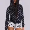 Nr. 13 Fußball-Minishorts mit Polka-Dots