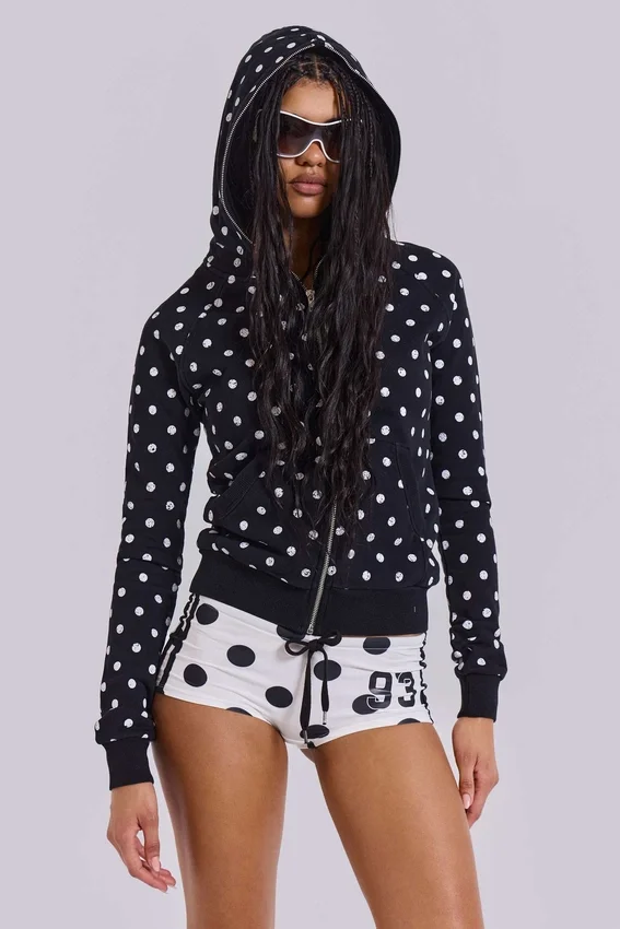 Nr. 13 Fußball-Minishorts mit Polka-Dots