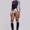 Nr. 13 Fußball-Minishorts mit Polka-Dots