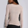 Oatmeal Haze Henley-Oberteil